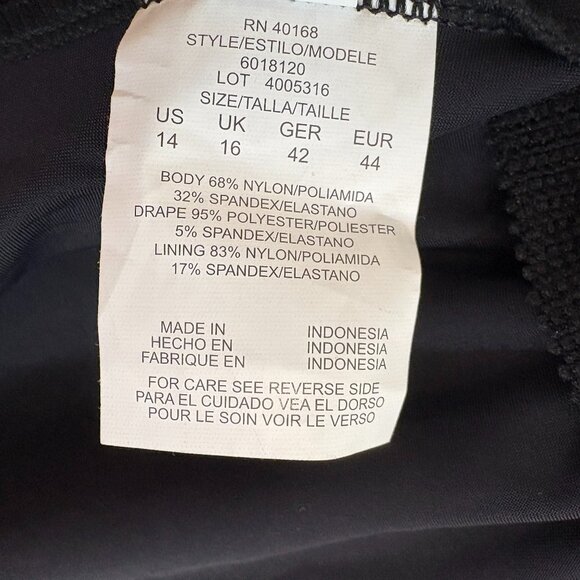 Magicsuit by Miraclesuit Aubrey Flutter Swimsuit 1-PC Black Multi Size 14 NEW - Picture 8 of 8